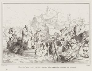 Plague of 1576, and aid provided by the republic to the sick in the Lazaretto by Italian School