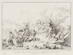 Pietro Pisani and Bernardo Polani Attempt to Arrest the Fugitives from the Walls of Nicosia by Italian School