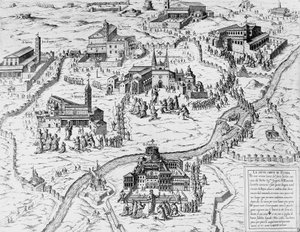 Pilgrims Visiting Seven Churches of Rome During Holy Year of 1575