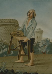 Pizza Seller in Naples, Italy by Italian School