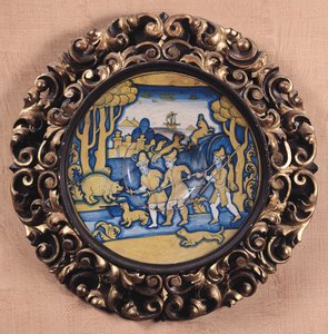 Plate decorated with a hunting scene, Deruta Workshop by Italian School