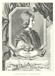 Poggio Bracciolini, Portrait by Picart by Italian School