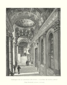Portico of the Pazzi Chapel, Cloister of Santa Croce by Italian School