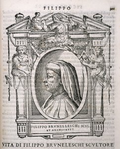 Portrait of Filippo Brunelleschi from Vasari