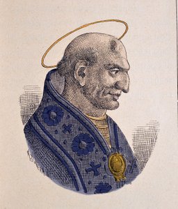 Portrait of Pope Adeodat II (672-676) by Italian School