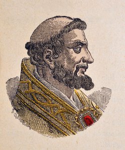 Portrait of Pope Pelagius I (556-561) by Italian School