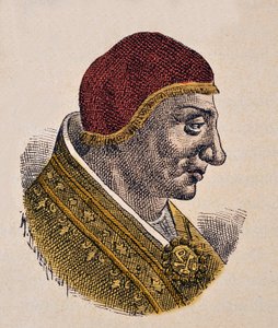 Portrait of Pope Serge II by Italian School