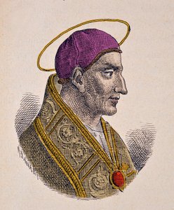 Portrait of Pope Vitalian (657-672) by Italian School