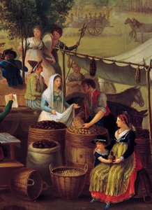 Potato and chestnut seller by Italian School