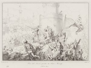Capture of Smyrna by Pietro Mocenigo by Italian School