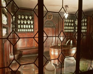 Reconstruction of an 18th century apothecary shop by Italian School