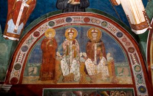Representation of Saint Stephen, Saint Thomas Becket, and Saint Nicholas of Myra by Italian School