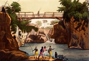 River Roccie near San Benedetto, Isle of Madagascar, from Costumi dei... by Giulio Ferrario, c.1820s-30s by Italian School