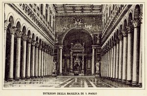 Rome: Interior of the Basilica of St. Paul