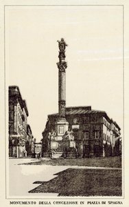 Rome: Monument of the Conception in Piazza di Spagna by Italian School