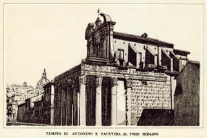 Rome: Temple of Antoninus and Faustina at the Roman Forum