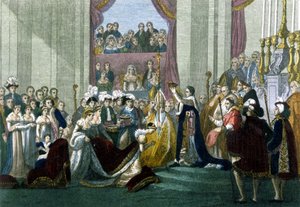 Sacred Emperor Napoleon I and Coronation of Empress Josephine in Our Lady on December 2 by Italian School