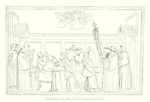 Santa Croce, The Death of Saint Francis, by Giotto (engraving) by Italian School