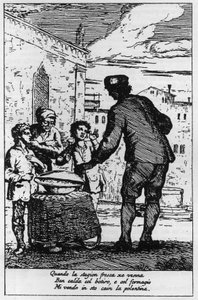 Seller of Polenta in the streets of Venice in the 18th century by Italian School