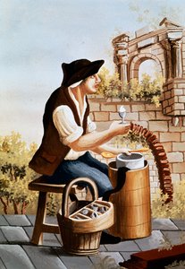 Sherbet seller, print, Italy