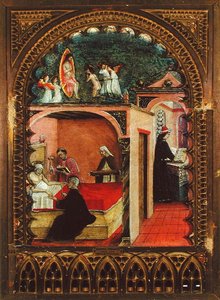St. Jerome in his Cell and the Dream of St. Jerome, c.1450 by Italian School