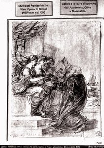 Study for the Titlepage of Galileos Collected Works by Italian School