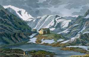 Switzerland: Hospice of St. Bernard in the Alps by Italian School