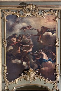 The Council of the Gods: Zeus on Olympus surrounds divinities by Italian School