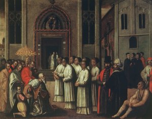 The Doge Ziani Meets Pope Alexander III at the Carita in 1172 by Italian School
