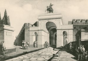 The Herculaneum Gate as it was by Italian School
