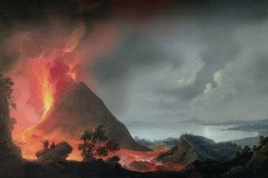 The Eruption of Vesuvius in 1810 by Italian School