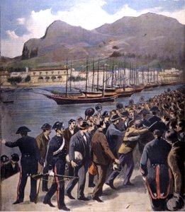 The Mafia Returned to Palermo Under the Escort of the Carabinieri After the Amnesty of 1895 by Italian School