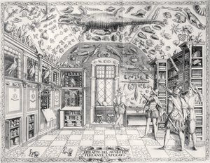 The Natural History Museum of Emperor Ferdinand III from Historia Naturale by Ferrante Imperato, published in 1672 by Italian School