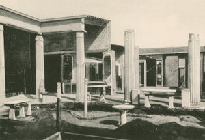 The Viridarium in the House of the Vettii as it is by Italian School
