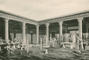 The Viridarium in the House of the Vettii as it was by Italian School