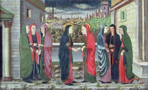 The Visitation (compartment of a predella), Veneto, c.1480
