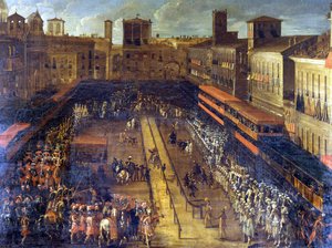 The Buckwheat Joute in Piazza Navona (Rome) on 25/02/1634 by Italian School