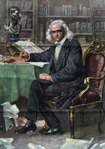 Theodor Mommsen, German historian and politician (Nobel Prize in Literature 1902) - in "La Tribuna illustrata" by Italian School