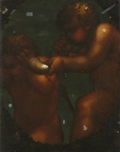 Two Putti by Italian School