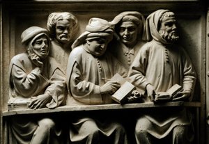University teaching: students (detail) by Italian School
