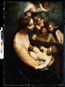 Virgin and Child with Angels by Italian School