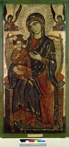 Virgin and Child Enthroned by Italian School