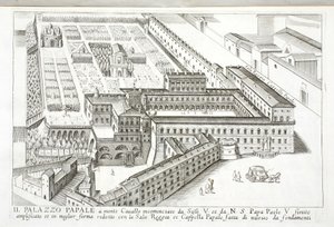 View of the Papal Palace at Monte Cavallo by Italian School
