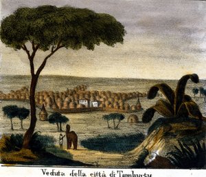 View of the city of Timbuktu in Mali in the 19th century by Italian School