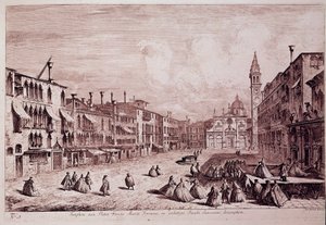 View of the Square of the Church of Santa Maria Formosa a Venice