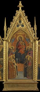 Virgin and Child Enthroned with Eight Saints (centre panel), c.1330-70 by Italian School