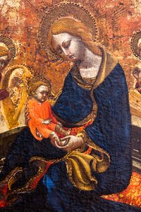 Virgin of Humility Between Two Musical Angels by Italian School