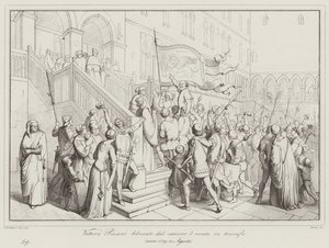 Vittore Pisani Freed from Prison and Carried in Triumph by Italian School