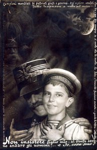 World War I: Victor Emmanuel III Holding Prince Umberto by Italian School