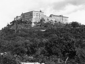General view of the abbey exterior on Monastery Hill